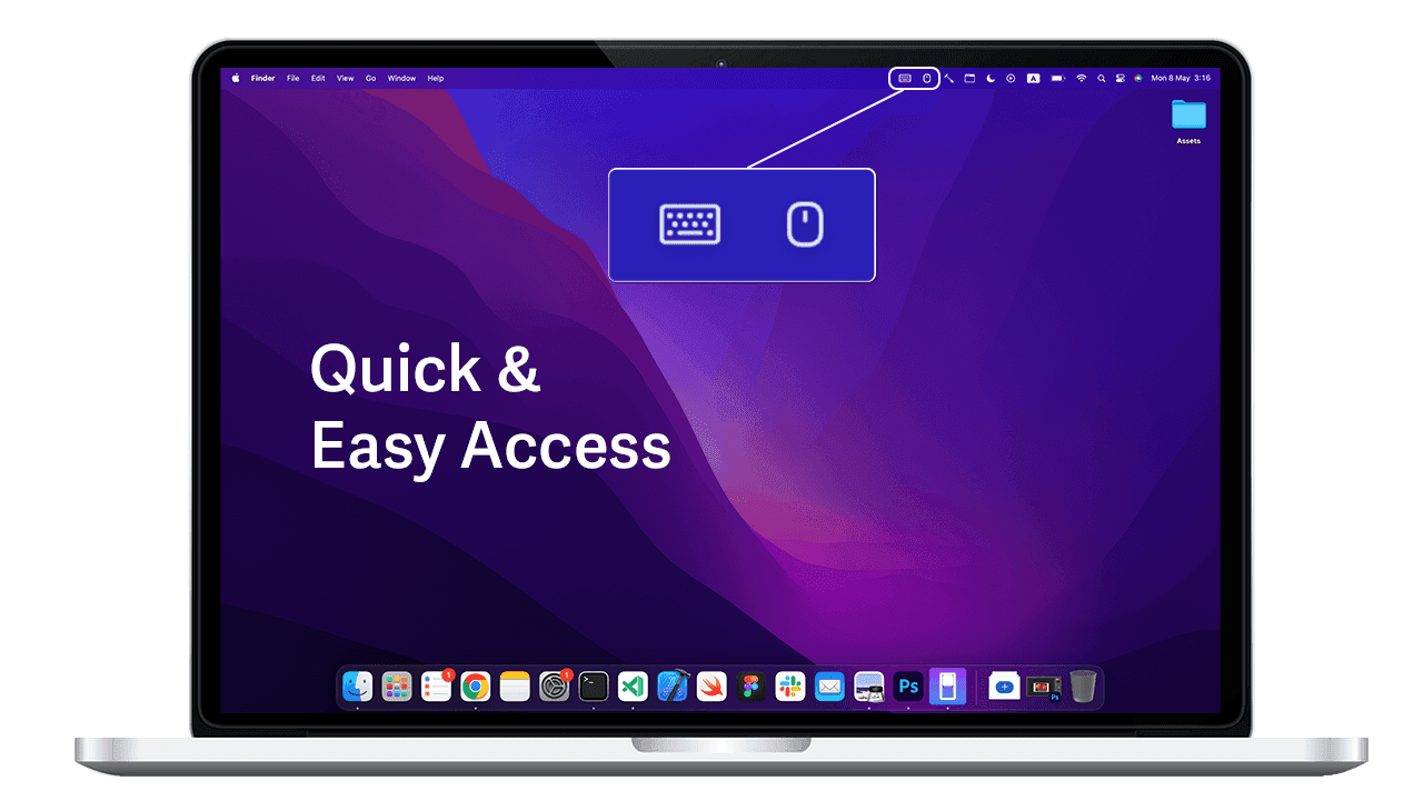 Top Menu Bar Integration for Quick Access